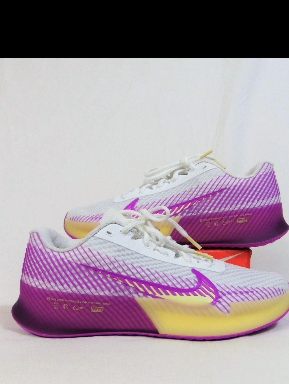 Nike Court Air Zoom Vapor 11 HC Low White Fuchsia Dream W - DR6965-101